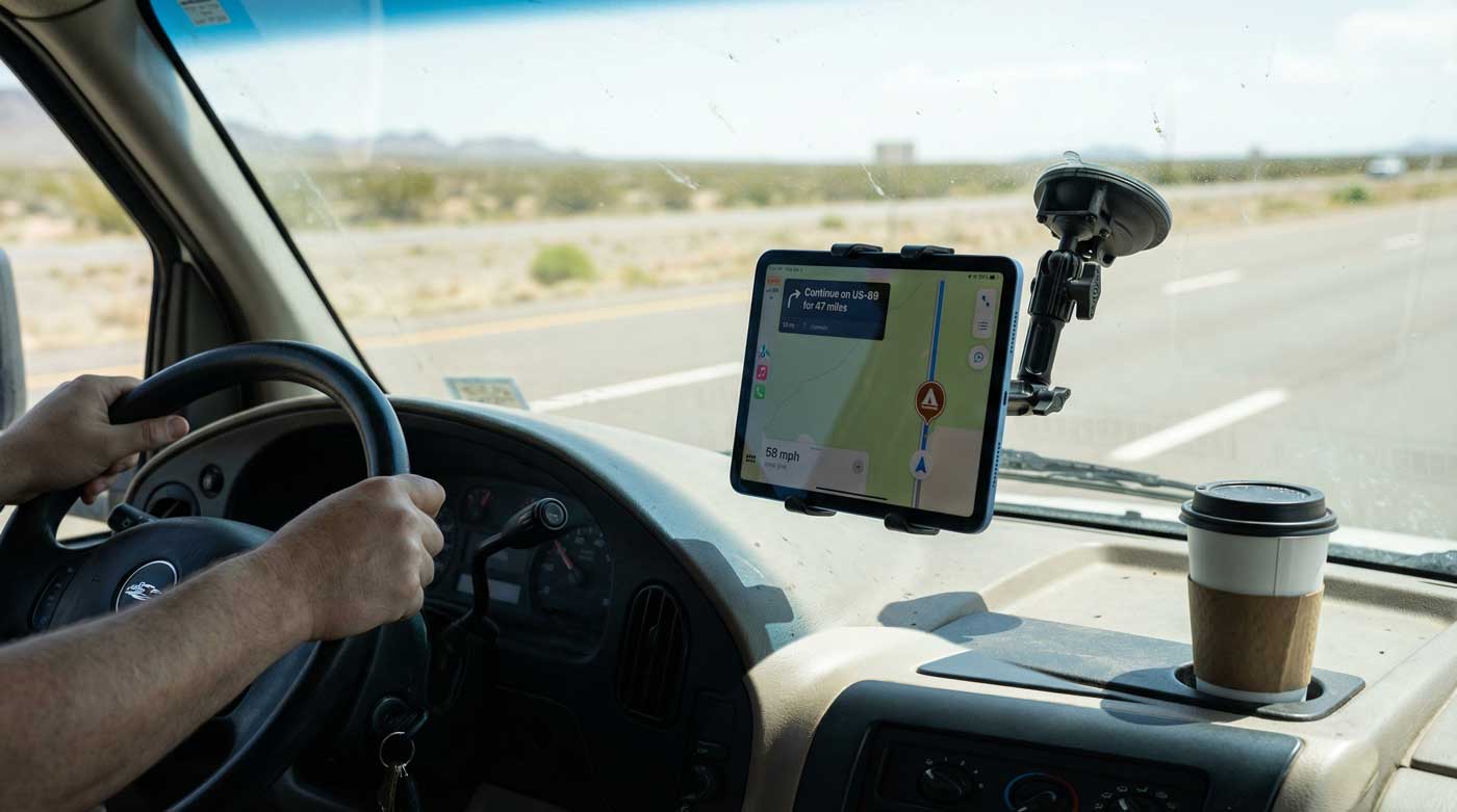 Travelers Integrating RV Tablet Mounts Into Navigation Setups