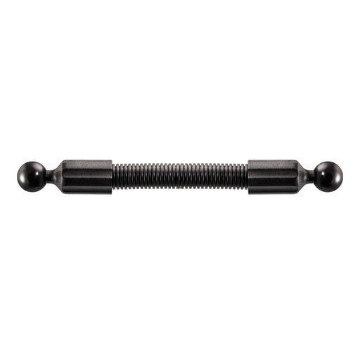 The 10 inch Double Socket Arm Extension Pole features 25mm (1 inch) ball ends on both sides, perfect as an extension for Arkon Robust Mounts. Displayed against a white background.