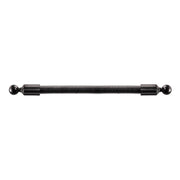 The 15.5 inch Double Socket Arm Extension Pole features 25mm (1 inch) ball ends on both sides, perfect for extension or 25mm mounting setups; black metal design, shown on a white background.