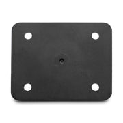 The 22mm Ball to 4 Hole AMPS Head Conversion Kit features a black rectangular metal plate with a small central indentation, designed for 22mm to AMPS adapter mount conversion, shown against a white background.