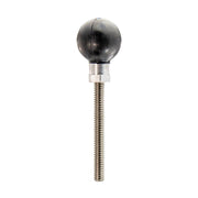 A 25mm (1 inch) ball adapter with a hex post and a 1/4-20 female threaded hole, isolated on a white background.