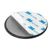 The 80mm Adhesive Dash Mounting Disk for 70mm Suction Mounts features a round black pad with a partially peeled-off 3M-branded protective layer, revealing foam underneath and blue “3M PE FOAM” text—ideal for dashboard mounting.