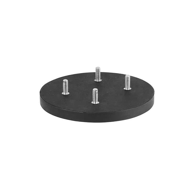 The 88mm Heavy-Duty Magnetic Base features a round black metal design with four vertical AMPS pattern screw bolts on top, supported by a strong magnetic mount, all shown against a plain white background.