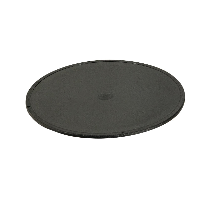The 90mm High-Performance Adhesive Mounting Disk for Car and Truck Dashboards features a round, flat black design with a slightly raised edge, ideal for secure dashboard mount applications using strong adhesive.
