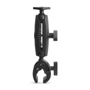 The Robust® Shaft Heavy-Duty Clamp Mount - 38mm by Arkon Mounts is a black clamp mount with an adjustable central shaft arm and two knobs, displayed vertically against a white background.