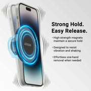 Arkon Mounts Magnetic Vent Phone Mount for Tesla Model 3 2017–2022 & Model Y 2020–2023, featuring a strong circular magnetic hold, vibration resistance, and effortless one-hand removal.