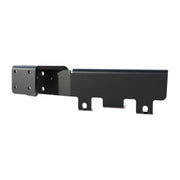 Constructed from black metal, the Arkon Mounts Ford Transit 2020–2025 Mounting Bracket features a rectangular design with multiple holes, three notched cutouts along one edge, and several mounting points for easy attachment to other surfaces. Compatible with AMPS mounting base systems, it allows for straightforward no-drill installation in Ford Transit models from 2020 to 2025.