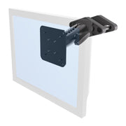A computer monitor is attached to the XMS™ Heavy Duty Forklift Mount with a sturdy VESA adapter plate and a rectangular bracket secured to the back of the screen.