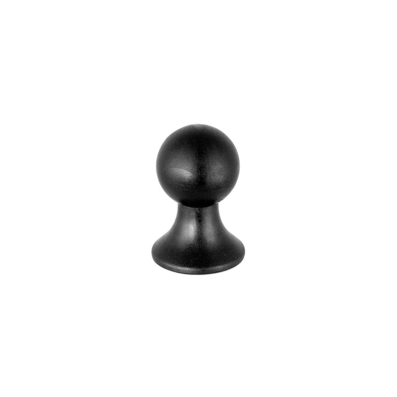 A Female Camera 1/4-20 Threaded Pattern to 22mm Ball Adapter, standing upright on a white background.