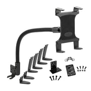 The Heavy-Duty Truck Seat Rail or Floor Slim-Grip® Tablet Mount features a 22-inch adjustable arm and mounting hardware, perfect for use as a car tablet holder—shown on a white background.