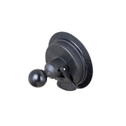 The 85mm Windshield Suction Base to 25mm Ball is a black car mount with a strong windshield suction base, a 25mm ball head, and lever for securely attaching devices to smooth surfaces like glass or dashboards.