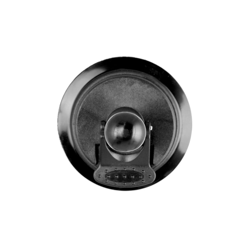 An 85mm Windshield Suction Base with a 25mm ball is shown from below against a plain white background, featuring the black mounting base and ball head.