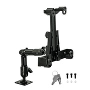 The LockVise™ Locking Tablet Mount with Multi-Angle Arm features an adjustable, secure design, 4-hole AMPS pattern, and includes keys and screws—ideal for safely attaching and positioning your device or screen.
