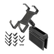 Mobile Portable Printer Car Truck Seat Wedge Mount for Zebra, Epson, and Brother printers displayed on a white background.