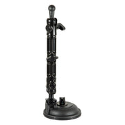 The Multi-Angle Suction Mount is a black mount with a 17mm ball end and pivoting arm, designed to securely hold devices or accessories on flat surfaces.