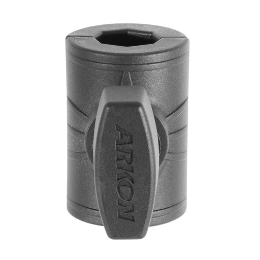 A black plastic tightening knob with ARKON embossed on the handle, designed for adjusting and securing the OCTO™ Series Double Octagon Socket Arm or as an add-on component.