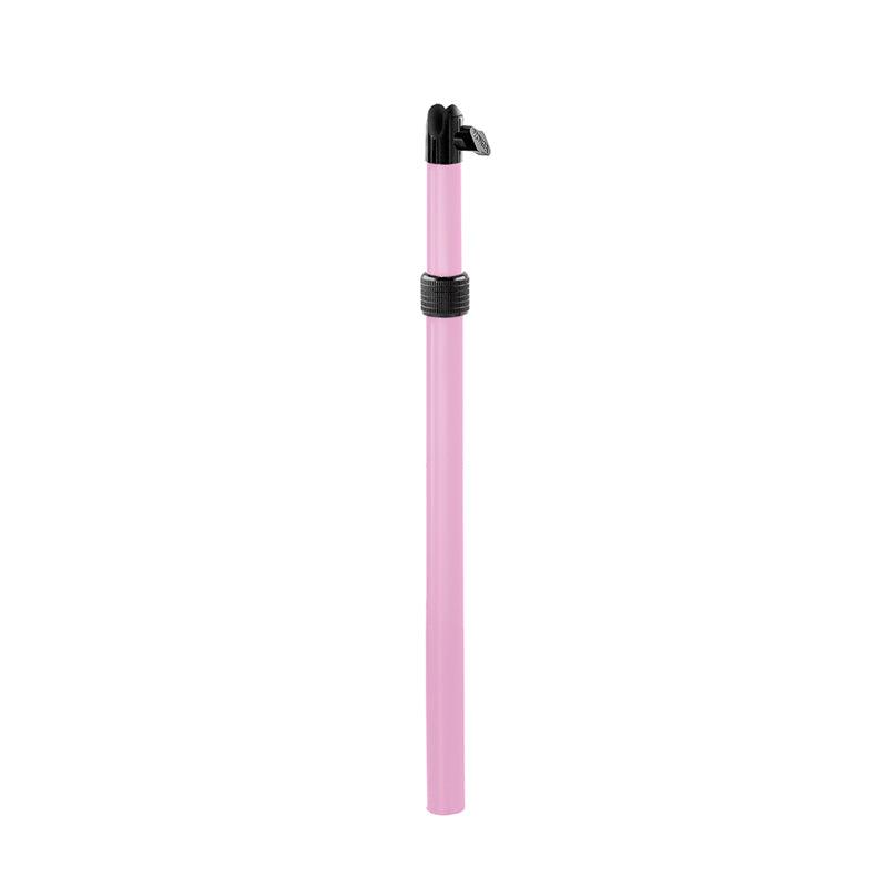 The PINK Post/Shaft Upgrade Replacement for Pro Stands, featuring a black detachable mouthpiece and ridged grip, stands upright against a white background—ideal as a Remarkable Creators Stand accessory.