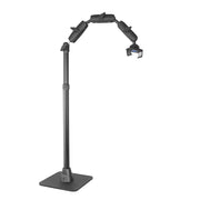 The Remarkable Creator™ Pro Mount is a black, adjustable overhead filming stand with multiple joints and a small end clip, designed to securely hold devices on a stable, vibration-resistant base.