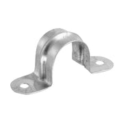 The Replacement Metal Conduit for Seat Rail Mounts features two screw holes and an arched center, securing pipes or conduit to flat surfaces and providing stability for seat rail or floor mount gooseneck use.