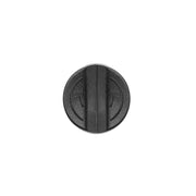 A round black rubber cover for a C-clamp, shown from above on a plain white background—perfect as a replacement part for Arkon clamps or for use as a clamp screw cover.