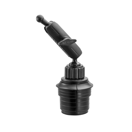 The Robust Heavy-Duty Car Cup Holder Mounting Pedestal features a 17mm ball-compatible, rotating arm and adjustable grip, fitting securely in your car’s cup holder for reliable phone mounting with added durability and style.