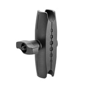 The Robust™ Series 8 inch Metal Mount Shaft is a heavy-duty mounting arm with a wing knob and center grooves, compatible with 57mm (2.25 inch) ball bases for attaching devices like cameras or GPS units to various surfaces.