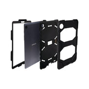 Tablet Case for Galaxy Tab A7 Lite shown in four disassembled parts—front frame, tablet, inner shell, and outer protective cover—illustrating multi-layer protection on a white background.