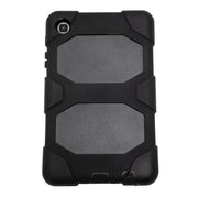 A rugged Tablet Case for Galaxy Tab A7 Lite with reinforced corners, textured grip, and multi-layer protection. Displayed from the back, the camera lens is visible in the top left corner.