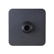 A black, square Weighted Base for Remarkable Creator Pro with rounded corners and a central circular protrusion, reminiscent of a minimalist webcam, is shown against a plain white background.